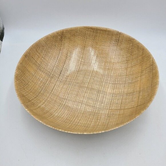 Vintage Mid Century Thermo-Temp 3 Piece Salad Set 12" Bowl Utensils Fiberglass - Picture 4 of 10